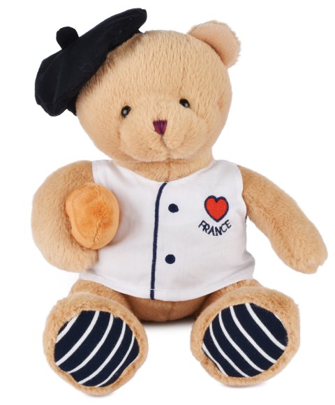 Peluche Ours beige - Chef avec baguette -SP4512.jpg
