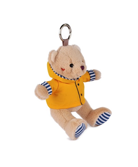 Peluche porte-clé Ours Marin avec ciret jaune - 15 cm - SP4522-1.jpg