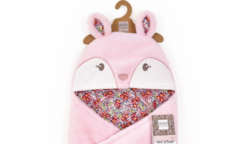 Nid d'ange rose et fleuri - Boh'aime - Doudou et compagnie