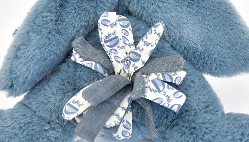 Lapin DOUDOU® - Peluche lapin Bleu - 25 cm