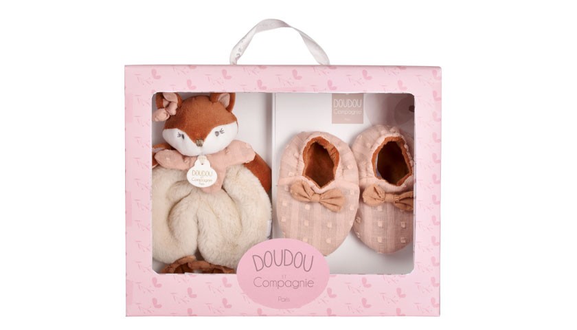 Coffret cadeau Mina doudou et chaussons