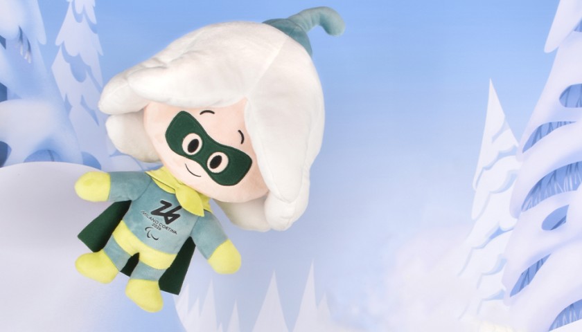 Peluche Mascotte SUPER FLO - Jeux Paralympiques Milano-Cortina 2026 - 30 cm