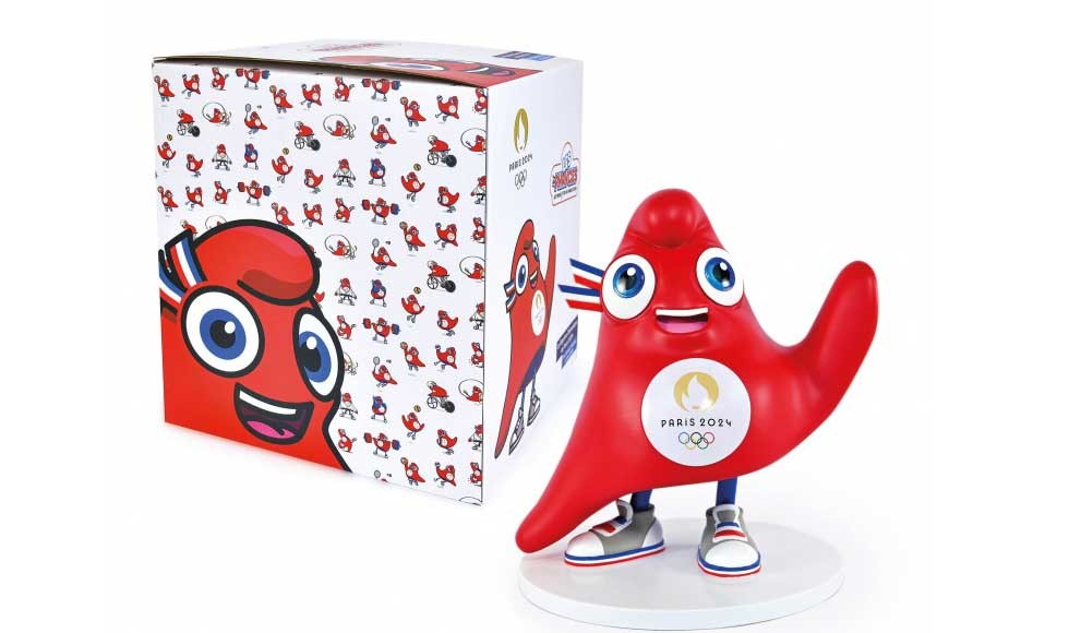 Figurine Mascotte officielle Olympique Jeux de Paris 2024 25,5 cm Doudou et compagnie JO2506