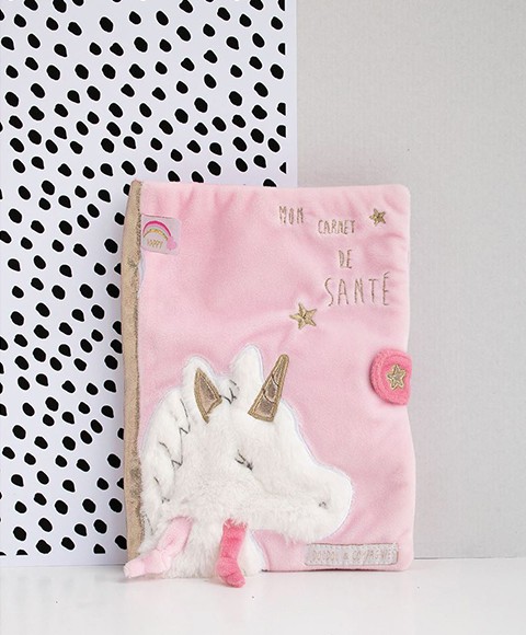 protège carnet de santé licorne