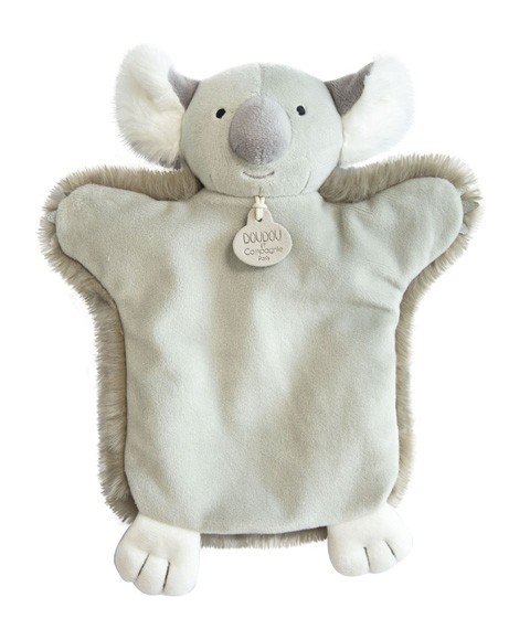 doudou marionnette koala gris en peluche