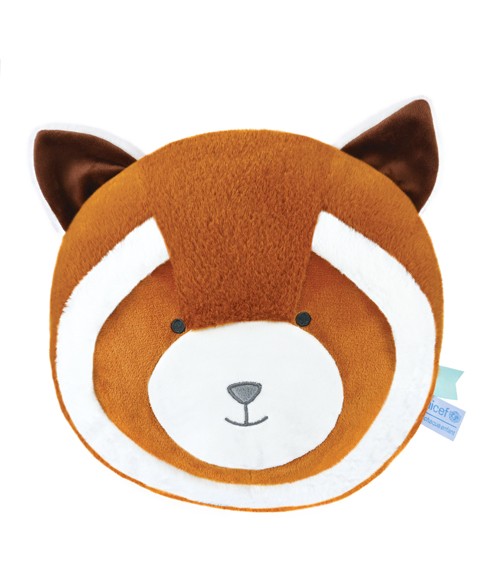 coussin bebe panda roux
