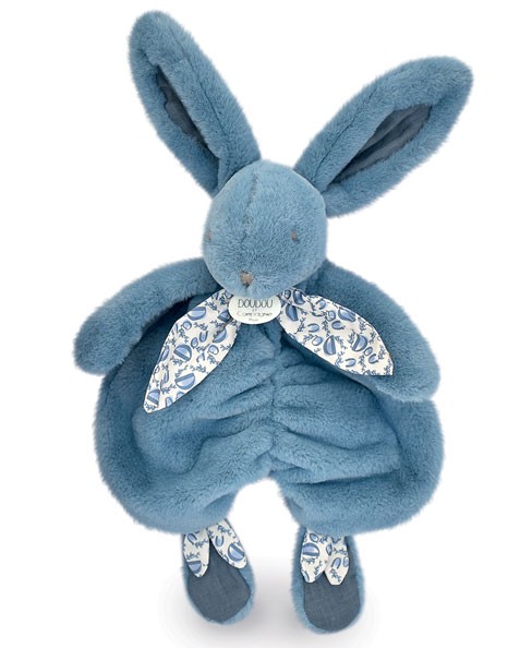 Doudou lapin Bleu - 29 cm
