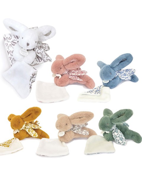 LOT DE 6 lapins en peluche colorés