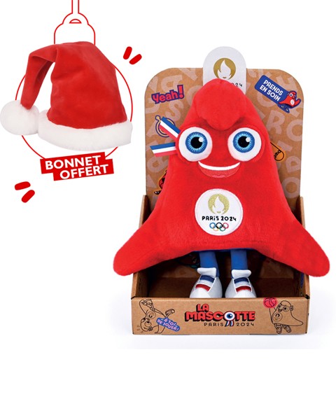 mascotte avec bonnet de noel