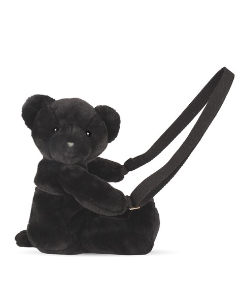 Sac bandouliere - Ours en peluche noir - 30 cm