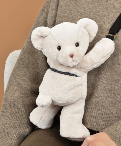 Sac peluche - DOUDOU® - Ours Beige - 30 cm
