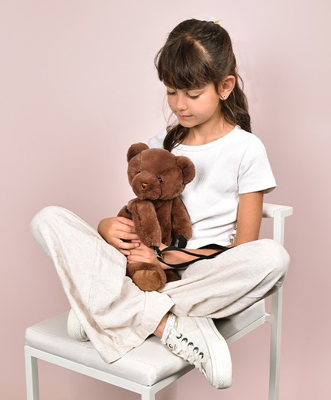 Sac bandouliere - Ours en peluche marron