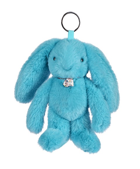 porte clé lapin turquoise grande oreille