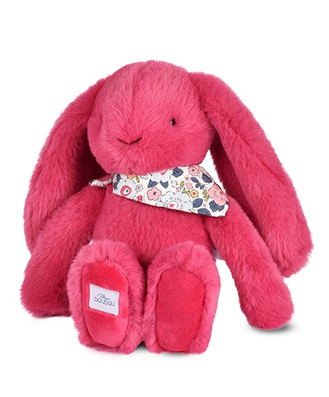 Peluche lapin grandes oreilles fushia 25 cm