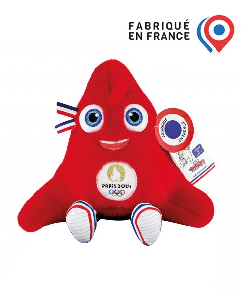 peluche mascotte officielle jeux olympiques fabriquée en france