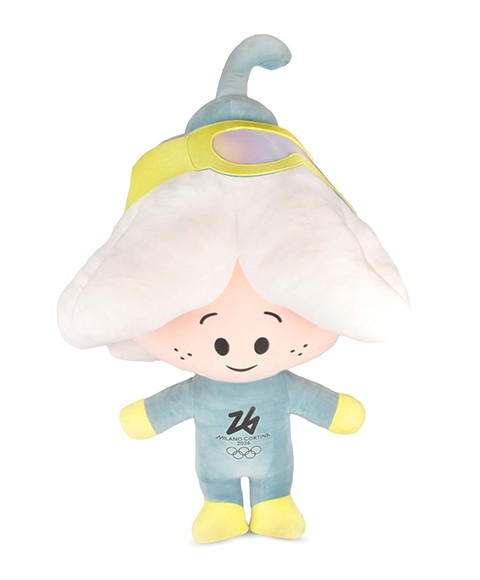 Peluche Géante Mascotte SPORT FLO - Jeux Olympiques Milano-Cortina 2026 - 80 cm