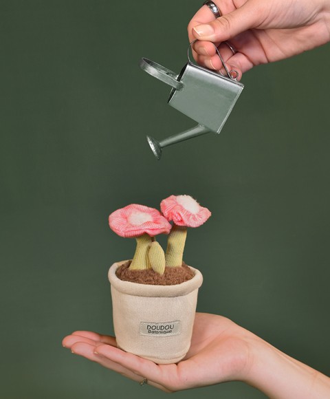 Peluche fleur - 9 cm- Botanique rose