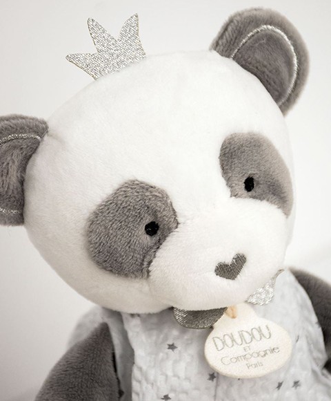 Doudou Doudou et compagnie Panda Gris Pantin - J'aime mon doudou
