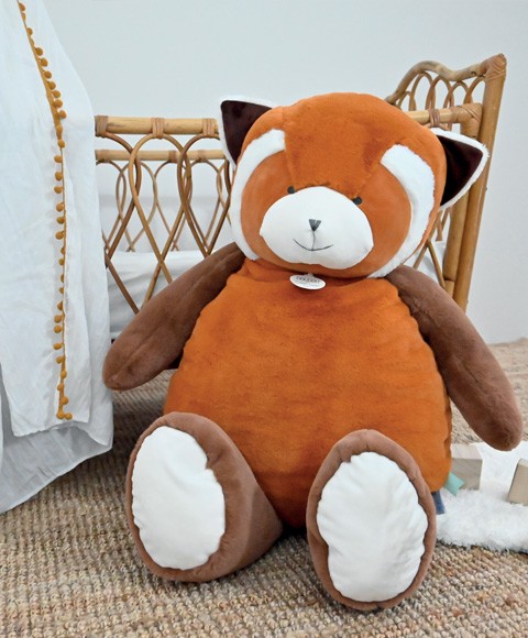 Peluche panda roux - Peluche geante - 100 cm - Doudou et Compagnie