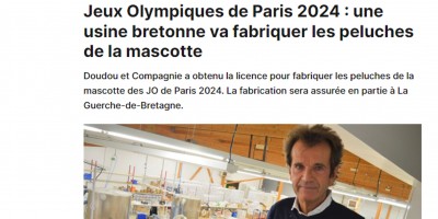 Jeux Olympiques de Paris 2024 : une usine bretonne va fabriquer les peluches de la mascotte