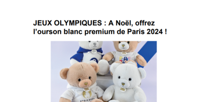 Mascotte JO, Jeux olympiques, JO, Paralympiques, Ourson Blanc,  évènements sportifs, Paris 2024