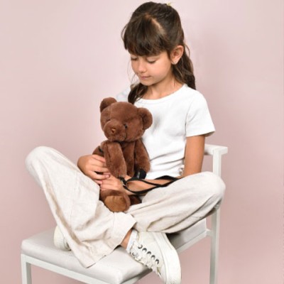 Sac bandouliere - Ours en peluche marron - 30 cm