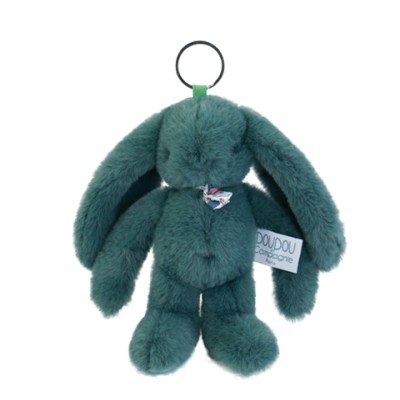 Porte clé en peluche Lapin Vert - 18 cm - Lapin Fleurette