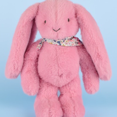 Peluche lapin Rose 35 cm - Lapin Fleurette