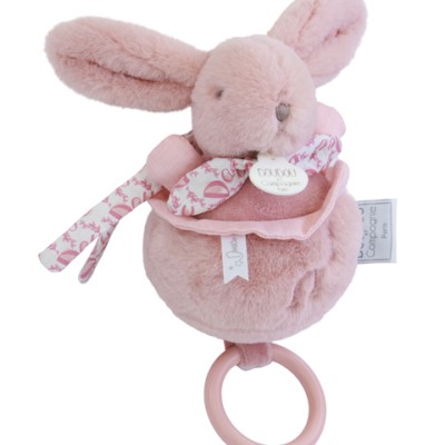 Lapin DOUDOU® - boite à musique lapin - 20 cm - Rose