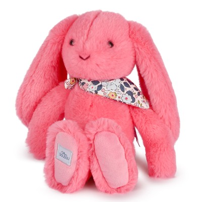 Peluche Lapin corail– 25 cm - Lapin Fleurette