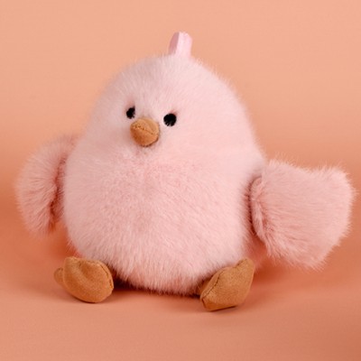 PIOU - Peluche poussin rose - 15 cm