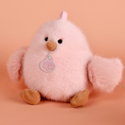 Peluche paques poussin rose - 15 cm - PIOU -