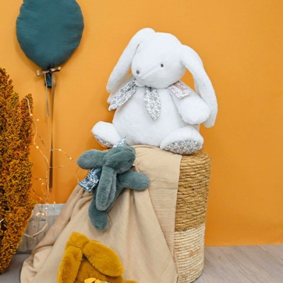 Lapin geant Blanc - LAPIN DOUDOU 42 cm