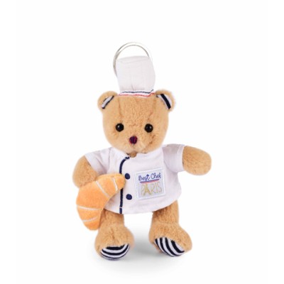 Porte clé Ours cuistot chef - 15 cm