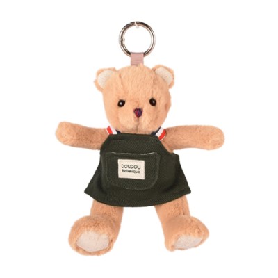 Porte cle - Peluche Ours jardinier - 15 cm