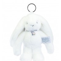 Porte clés - Lapin Blanc- 18 cm - Lapin Fleurette.jpg