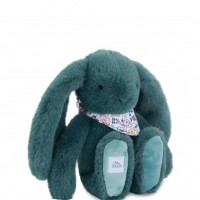 dc4300-Peluche lapin vert 25 cm - Lapin Fleurette