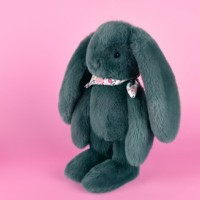 Peluche lapin Vert 35 cm - Lapin Fleurette