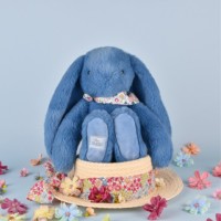 lapin en peluche bleu-dc4299