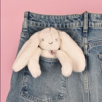 LAPIN FLEURETTE - Porte clés - Blanc DC4295