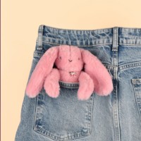 LAPIN FLEURETTE - Porte clés - Rose DC4295