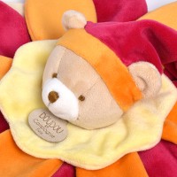 Doudou Fleur Collector Jaune/Orange- 25 cm - Réédition limitée et numérotée