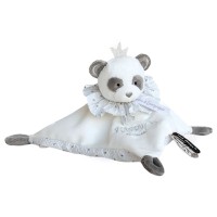 DC3536-Doudou plat Panda gris - Attrape-rêves - 20 cm