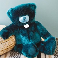 Ours en peluche bleu paon - Collection -  40 cm