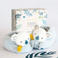 DC3675-Chaussons bébé avec hochets Yoca le koala - 0/6 mois