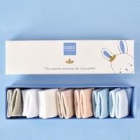 Semainier de chaussettes bébé - Cadeau naissance bébé garçon - 0/6 mois