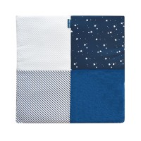 Tapis d'éveil Bébé - Bleu marine/ Blanc - 100 X 100 cm