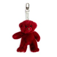 Porte clé ours en peluche rouge - 15 cm