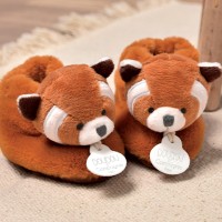 Chaussons en peluche panda roux - Unicef - 0-6 mois