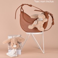Duo Maman & Bébé - Porte-clés et Peluche lapin beige - Lapin DOUDOU®
